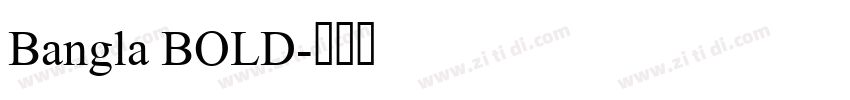 Bangla BOLD字体转换